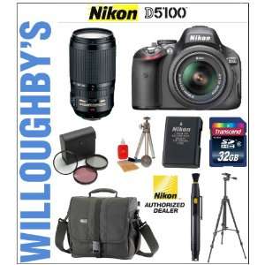  Zoom Lens + Nikon 70 300mm f/4.5 5.6G ED IF AF S VR Nikkor Zoom Lens 