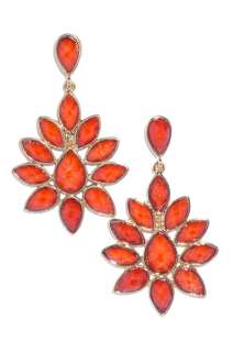 Amrita Singh NEW Dune Gold Plated Coral Drop Earrings / Boucles D 