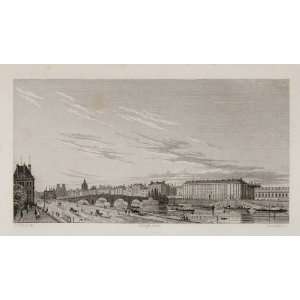  1831 Pont Royal Hotel des Gardes du Corps Paris Seine 
