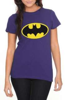    DC Comics Batman Logo Purple Girls T Shirt Plus Size 3XL Clothing