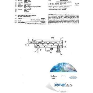    NEW Patent CD for PHOTOELECTRON MULTIPLIER 