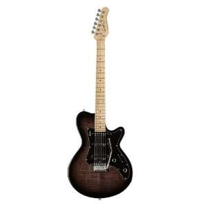  Godin SD 22 Electric Guitar ( Trans Black Flame Leaftop MN 