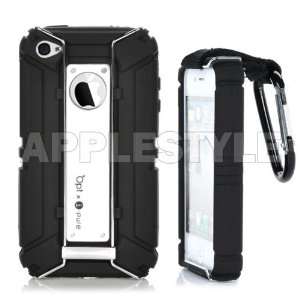  Silicone Armor Case with Carabiner Clip for Apple iPhone 4 
