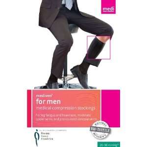 Mediven 9854 for Men 30 40 mmHg Knee High Support Socks   Color  Black 