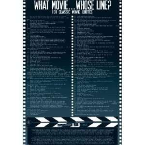  What Movie? Classic Film Quotes Trivia Poster 24 x 36 