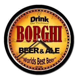  BORGHI beer and ale cerveza wall clock 