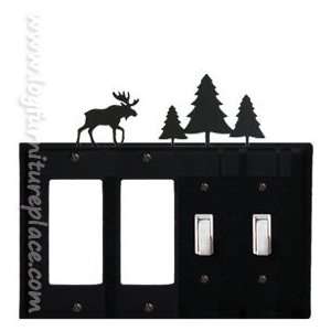   Iron Moose & Pine Quad GFI/GFI/Switch/Switch Cover