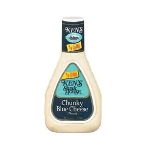 Kens Steakhouse Chunky Blue Cheese Dressing, 16 oz (Pack of 3 