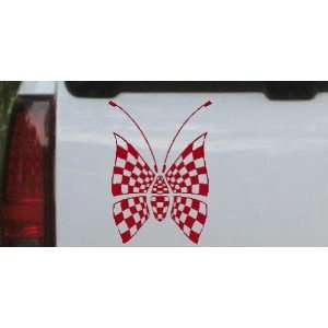 Red 32in X 22.9in    Race Flag Butterfly Butterflies Car Window Wall 