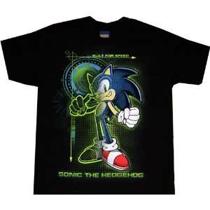Sonic the Hedgehog CGI Sonic Built For Speed Youth T Shirt, X Large 