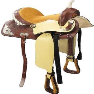 16 Western Style Horse Saddle Trail Riding Equestrian Saddle (Leather 