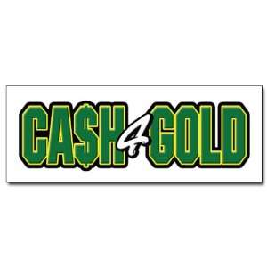  36 CASH FOR GOLD DECAL sticker pawn shop jewelry store 