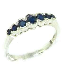   Deep Blue Sapphire Contemporary Style Eternity Band Ring   Size 10.5