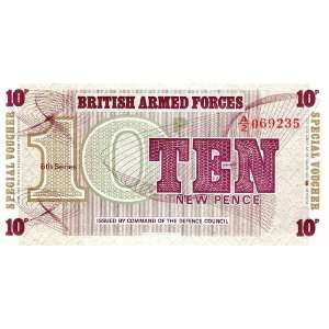   ) BRITISH ARMED FORCES SPECIAL VOUCHERS 10 NEW PENCE 