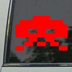  Space Invader Red Decal Wii Car Truck Window Red Sticker 