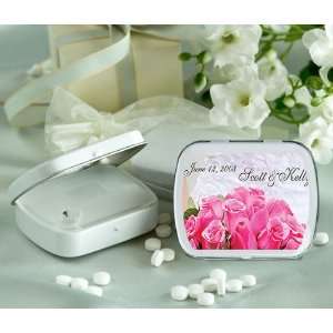 Wedding Favors Bridal Bouquet Design Personalized Glossy White Hinged 
