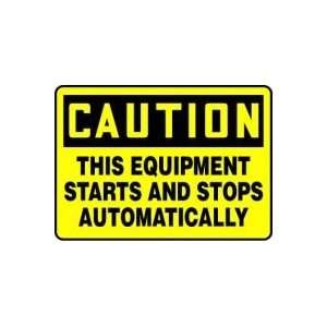 CAUTION THIS EQUIPMENT STARTS AND STOPS AUTOMATICALLY 10 x 14 Dura 