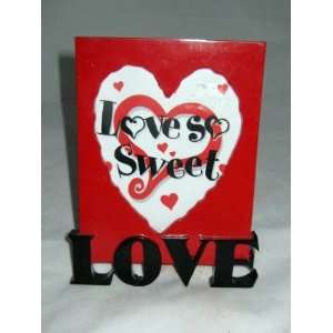  Red Love Picture Frame Holds 3 1/2 X 4 1/2 Picture