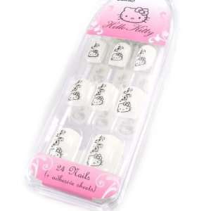  Board false nails Hello Kitty white.