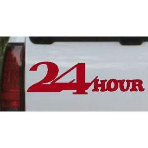 Red 40in X 11.0in    24 Hour Thick Store Window Sign Business Car 