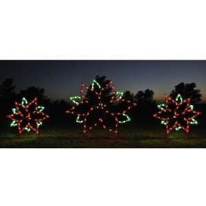  Lighted Holiday Display 1238 Large Poinsettia   C7 LED 