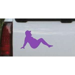 Purple 22in X 12.9in    Trucker Mud Flap Man Funny Car Window Wall 