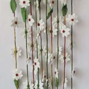  CET Domain SZ13 17 White Lovely Flower Cloth Half Curtain 