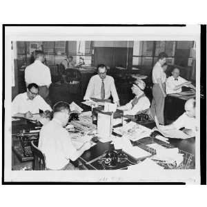   editorial staff in newsroom,May 12,1949,New York,NY