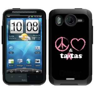  Save the Tatas   Peace, Love, & Ta tas design on HTC 