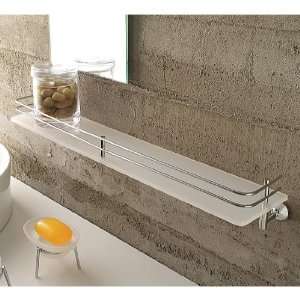   1513 Frosted Glass 24 Inch Bath Bathroom Shelf With Railing 1513 Home
