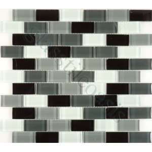   Grey Crystile Blends Glossy Glass Tile   15701