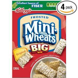 Frosted Mini Wheats Big Bite Cereal, 16 Ounce Boxes (Pack of 4 