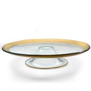Roman Antique cake stand Handmade glass 13 cake stand produced in the 