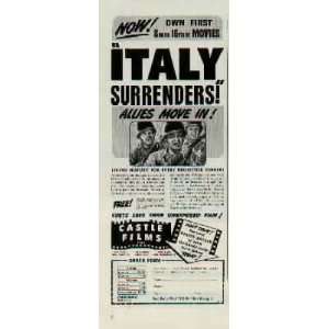 NOW Own First 8mm & 16mm Movies ITALY Surrenders Allies Move In 