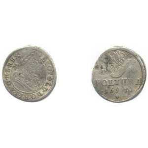  Hungary Leopold I 1697 Poltura, Pressburg Mint 