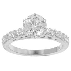  1.05 TW Round Diamond Accented Engagement Semi Mounting in 