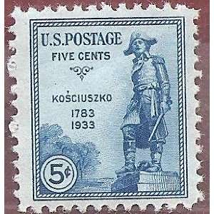  Stamps U.S. Kosciuzco 1783 1933 Sc. 734 