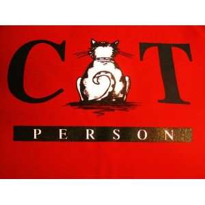  Apron with Attitude cat person red apron