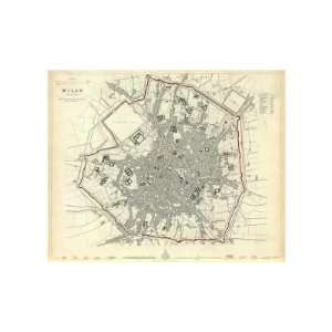  Milan, Italy, c.1832 Giclee Poster Print, 14x13