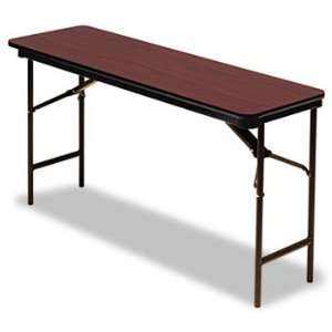   Folding Table, Rectangular, 60w x 18d x 29h, Mahogany