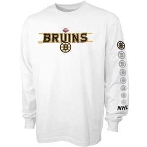  Majestic Boston Bruins White Game Speed Long Sleeve T 