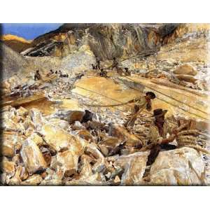  Bringing Down Marble from the Quarries in Carrara 16x12 