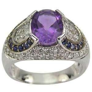    Amethyst Sapphire and Diamond Ring   8.5 DaCarli Jewelry