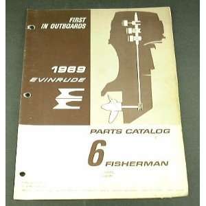  1969 69 EVINRUDE 6 FISHERMAN Boat Motor PARTS Catalog 