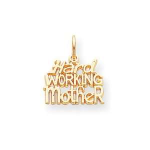  10k Hardworking Mother Charm   JewelryWeb Jewelry
