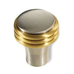  Colonial bronze two tone 1 1/4 knob in satin nickel 