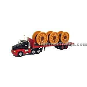  Model Power HO Scale Short Haul Tractor w/Flat Trailer w 