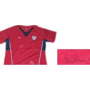 Mia Hamm Autographed Red Team USA Nike Soccer Jersey 