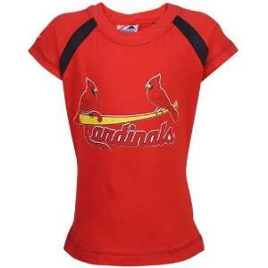   Cardinals Preschool Girls Red Team Logo T shirt