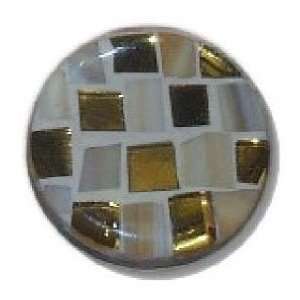   04RB1, Round 1 Diameter Glass Knob, Square Cuts